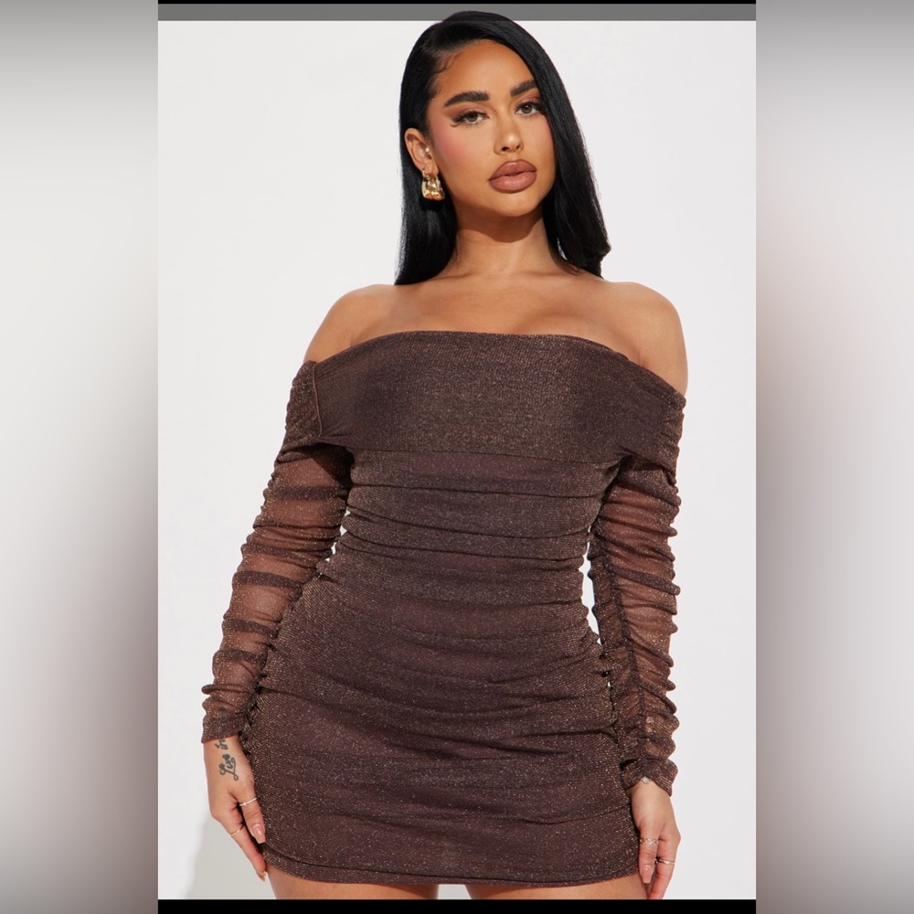 Strapless mini dress